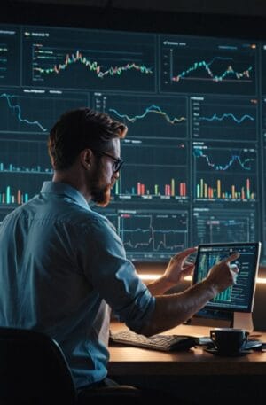 Professional data analysis certification course demonstrating Excel spreadsheet with advanced statistical techniques