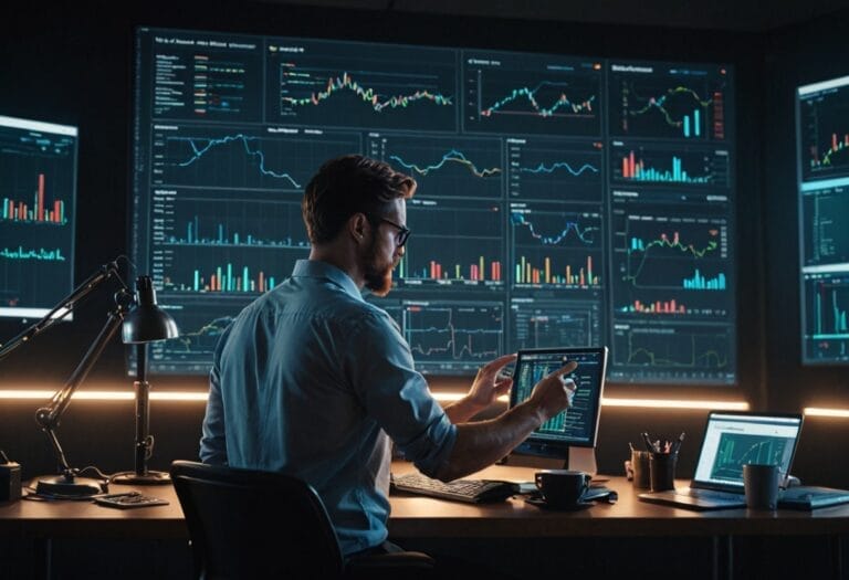 Professional data analysis certification course demonstrating Excel spreadsheet with advanced statistical techniques