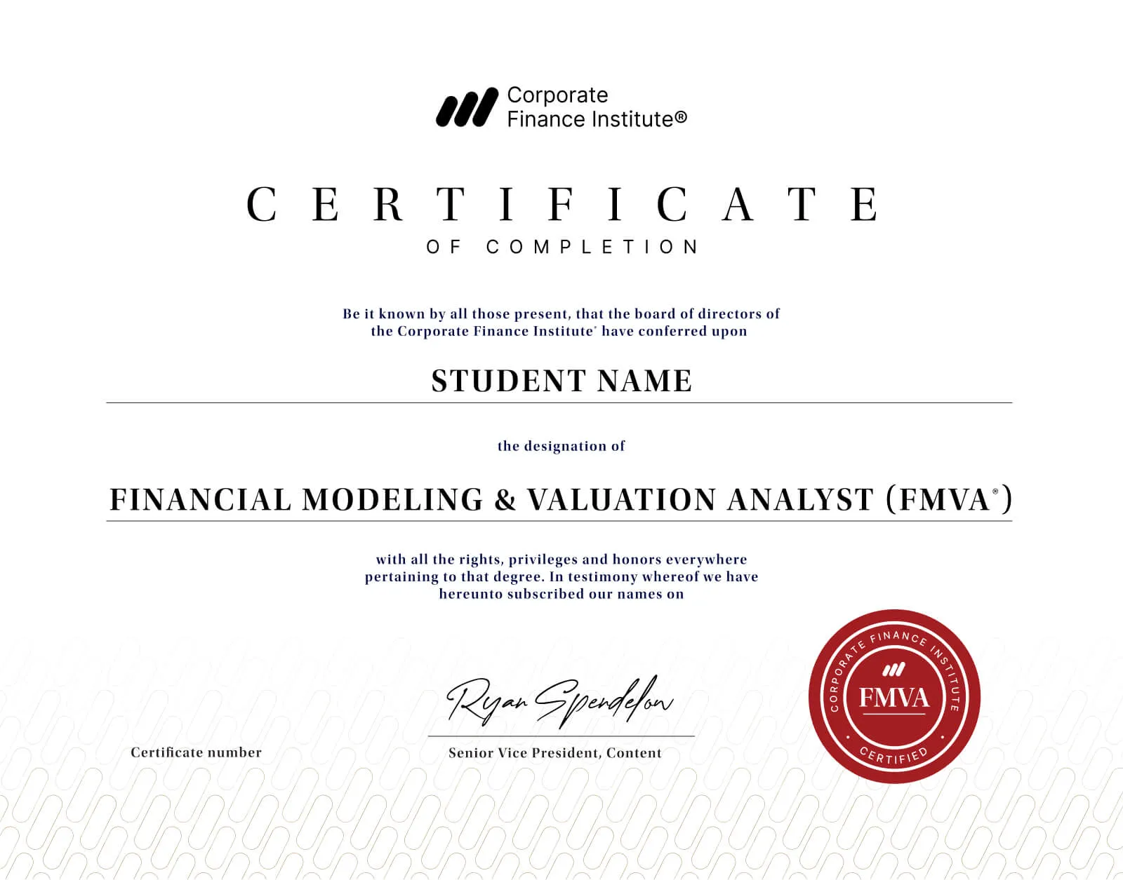 professional certificates in finance