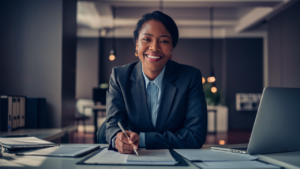 Business woman to illustrate the future jobs for 2030