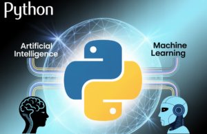 Explore Python programming for Artificial Intelligence (AI) and Machine Learning (ML) with this visual guide. Learn AI coding in Python, including deep learning, AI software development, and Python-based AI training for beginners and advanced users.